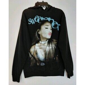 Ariana Grande Black 2019 Sweetner World Tour Graphic Pullover Hoodie Size M